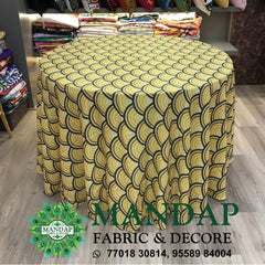 Digitally Printed Table Cover Premium 2 Way Stretch Fabric Design No. (TC - 011)