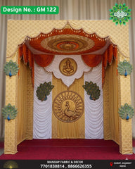Ganpati Mandap Makhar - Design No. (GM - 122) - New Designs With Frame