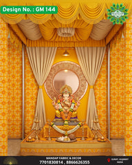 Ganpati Mandap Makhar - Design No. (GM - 144) - New Designs With Frame