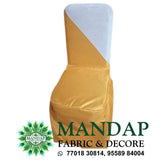 Chair Cover Dual Color Design (CC- 049) - Premium Chandni Fabric