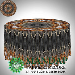 Digitally Printed Table Cover Premium 2 Way Stretch Fabric Design No. (TC - 004)