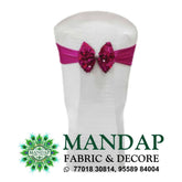Chair Cover Dual Color Design (CC- 066) - Premium Chandni Fabric