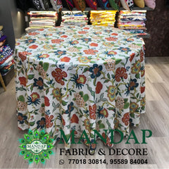 Digitally Printed Table Cover Premium 2 Way Stretch Fabric Design No. (TC - 095)