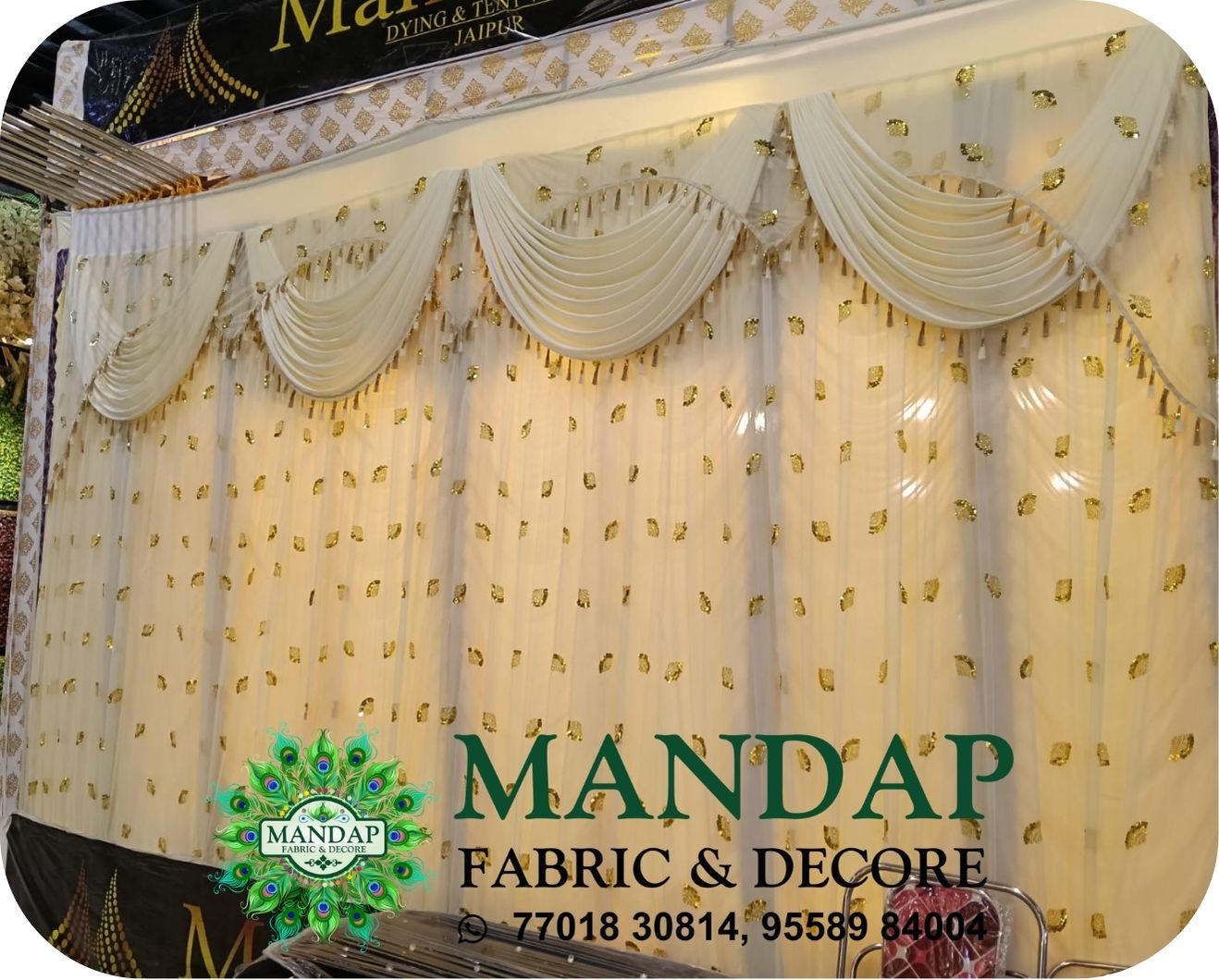 Mandap Sidewall Parda Fabric Design (MSW -212) Made Of Bright