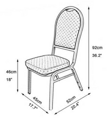 Spandex 4 Way Fabric Chair Cover Design (SCC- 37) - Royal Blue Color Stretch Fabric 180 GSM