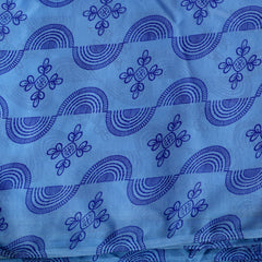 Roto Printed Fabrics Blue Color