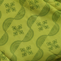 Roto Printed Fabrics Green Color