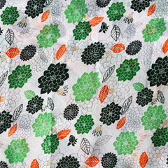 Roto Printed Fabrics GreenBlack