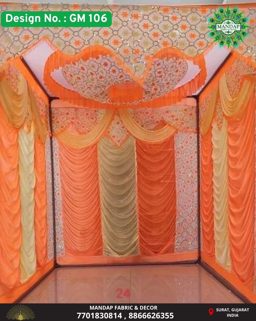 Ganpati Makhar Cloth - Design No. (GM - 106) - New Designs Customization Available