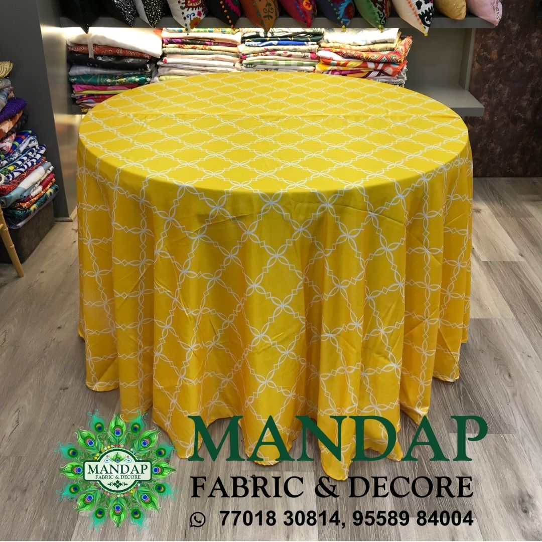 Digitally Printed Table Cover Premium 2 Way Stretch Fabric Design No. (TC - 010)