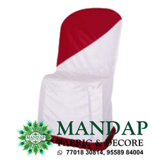 Chair Cover Dual Color Design (CC- 011) - Premium Chandni Fabric