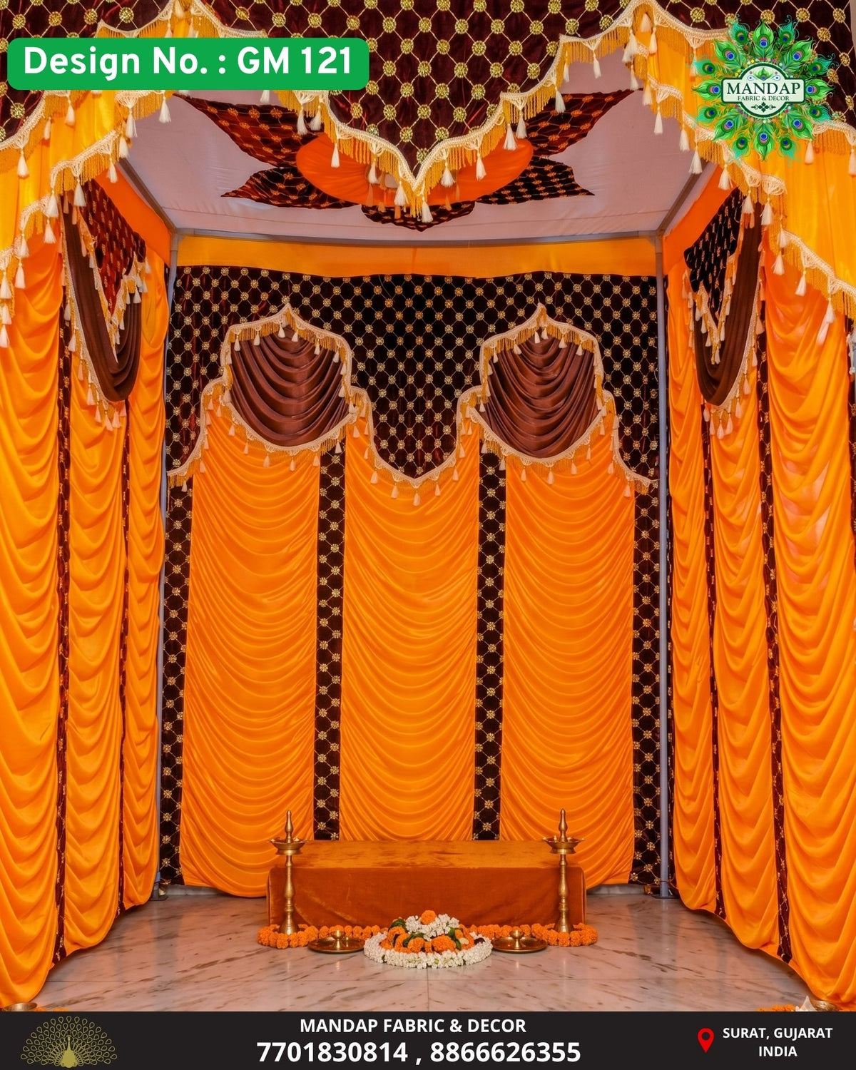 Ganpati Makhar Cloth - Design No. (GM - 121) - New Designs Customization Available