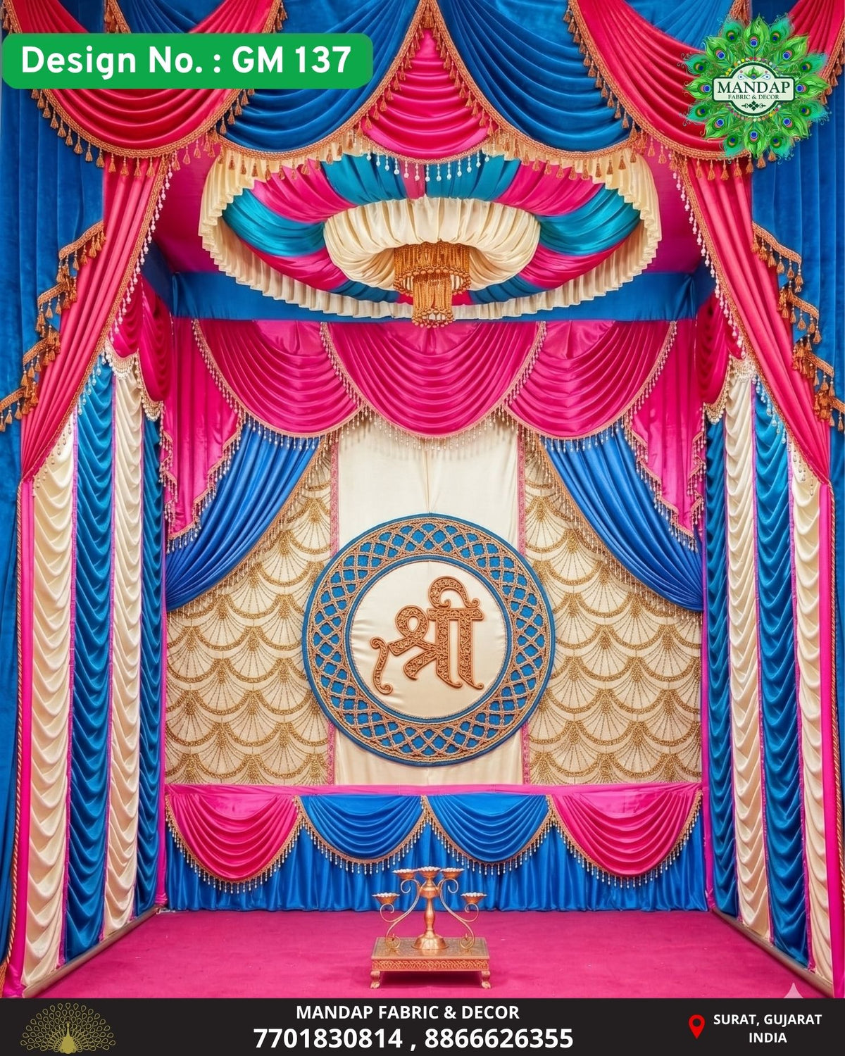Ganpati Makhar Cloth - Design No. (GM - 137) - New Designs Customization Available