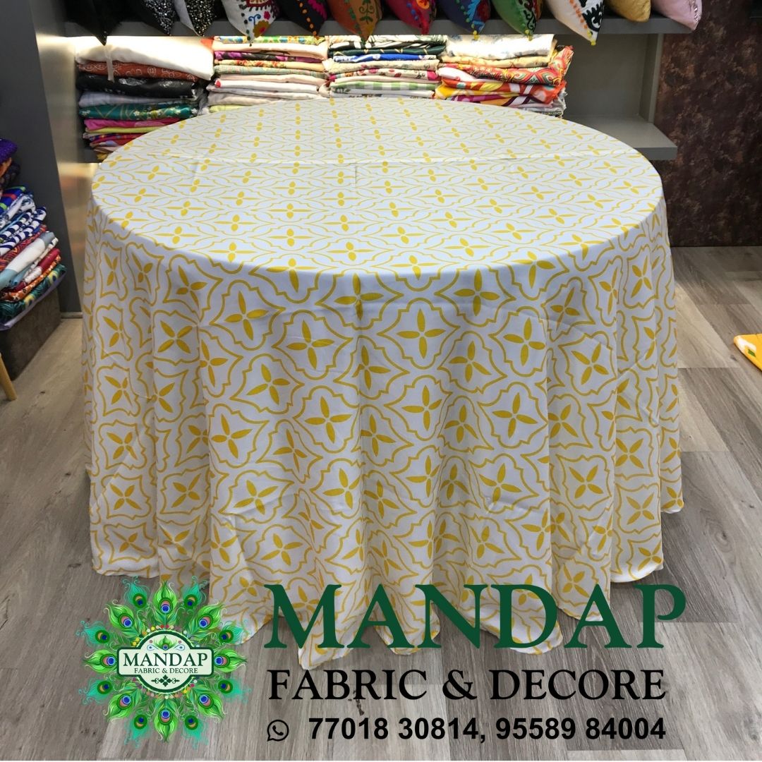 Digitally Printed Table Cover Premium 2 Way Stretch Fabric Design No. (TC - 013)