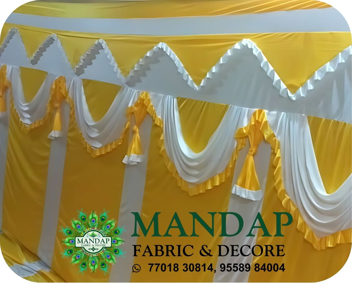 Mandap Sidewall Parda Fabric Design No.- (MSW -013) Made Of Bright Lycra - Customization Available