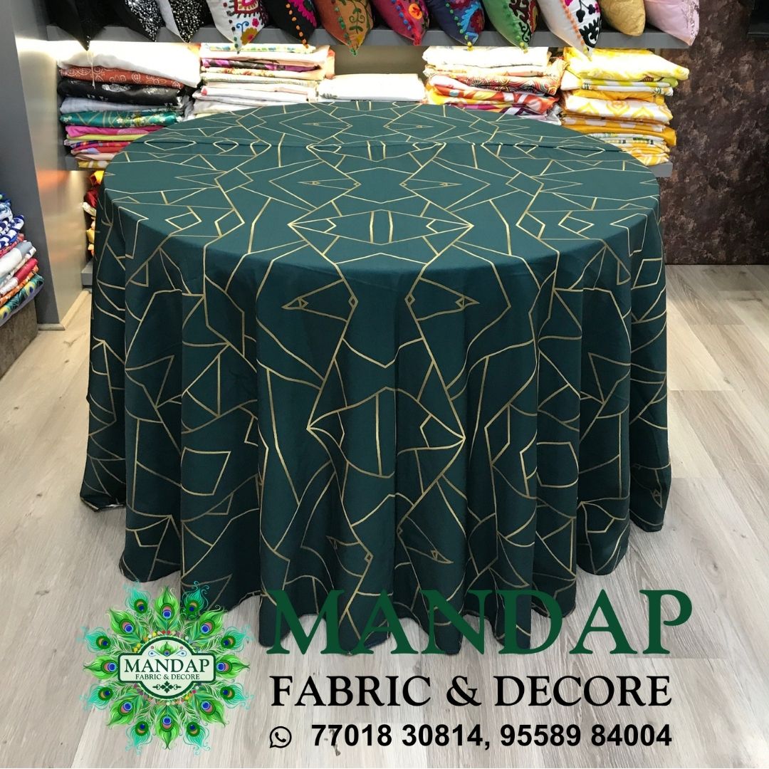 Digitally Printed Table Cover Premium 2 Way Stretch Fabric Design No. (TC - 014)