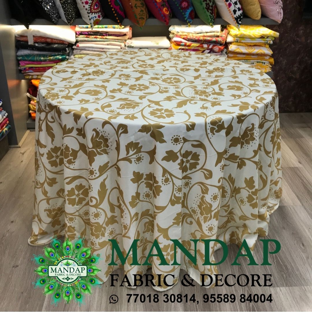 Digitally Printed Table Cover Premium 2 Way Stretch Fabric Design No. (TC - 016)