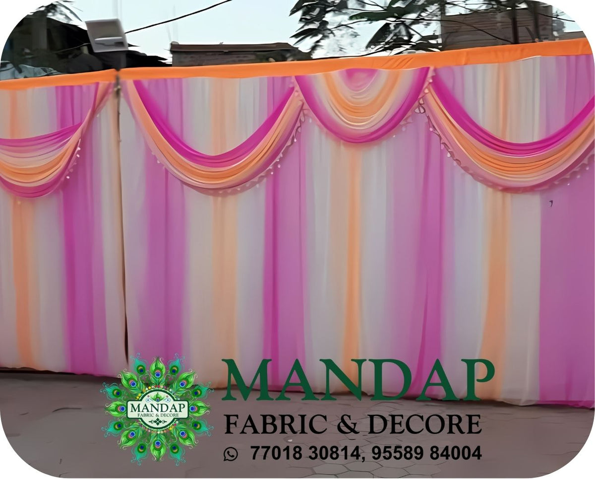 Mandap Sidewall Parda Fabric Design No.- (MSW -018) Made Of Bright Lycra - Customization Available