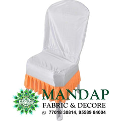 Chair Cover Dual Color Design (CC- 019) - Premium Chandni Fabric