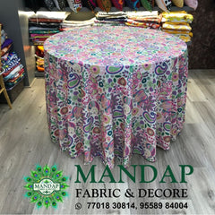 Digitally Printed Table Cover Premium 2 Way Stretch Fabric Design No. (TC - 019)