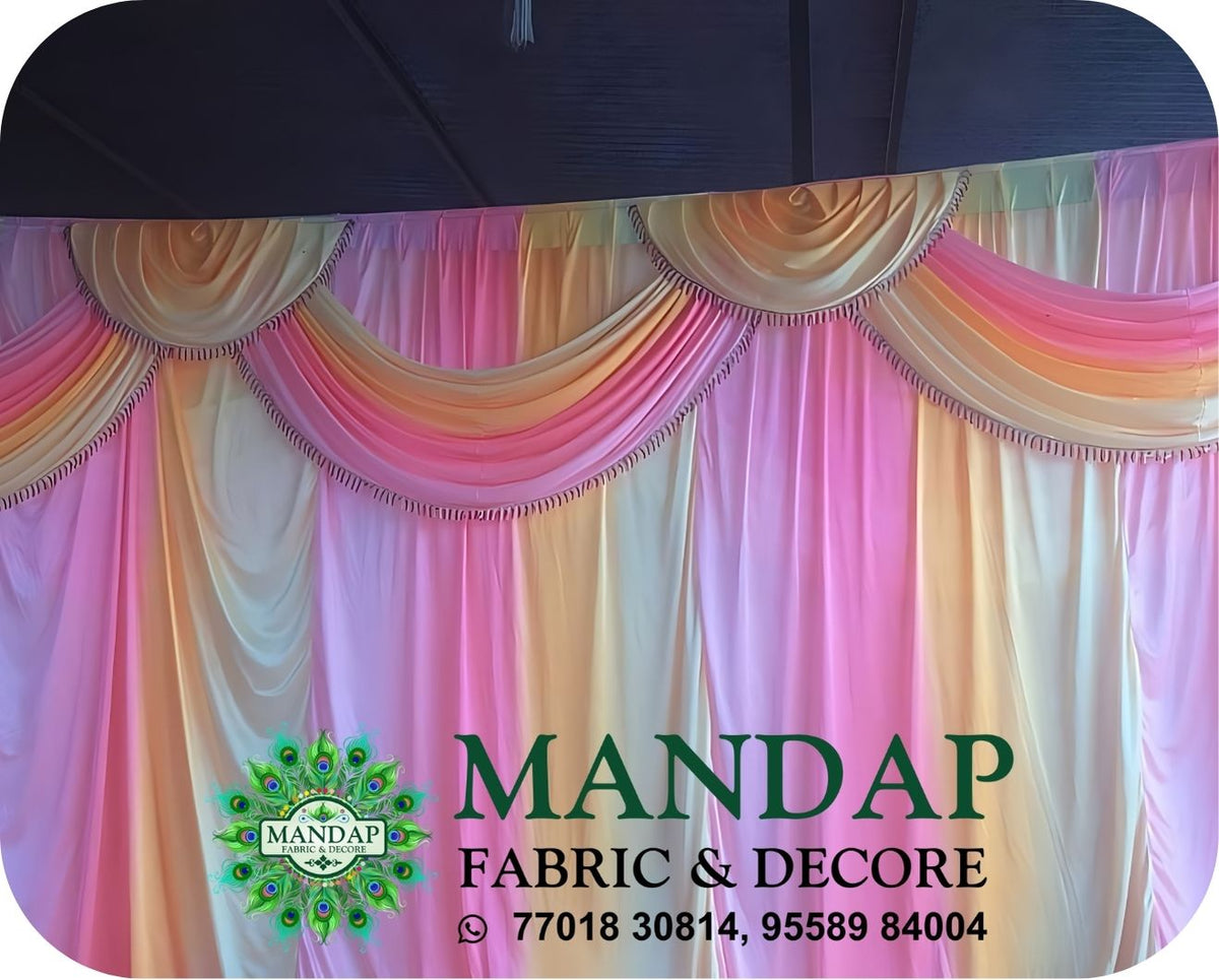 Mandap Sidewall Parda Fabric Design No.- (MSW -019) Made Of Bright Lycra - Customization Available