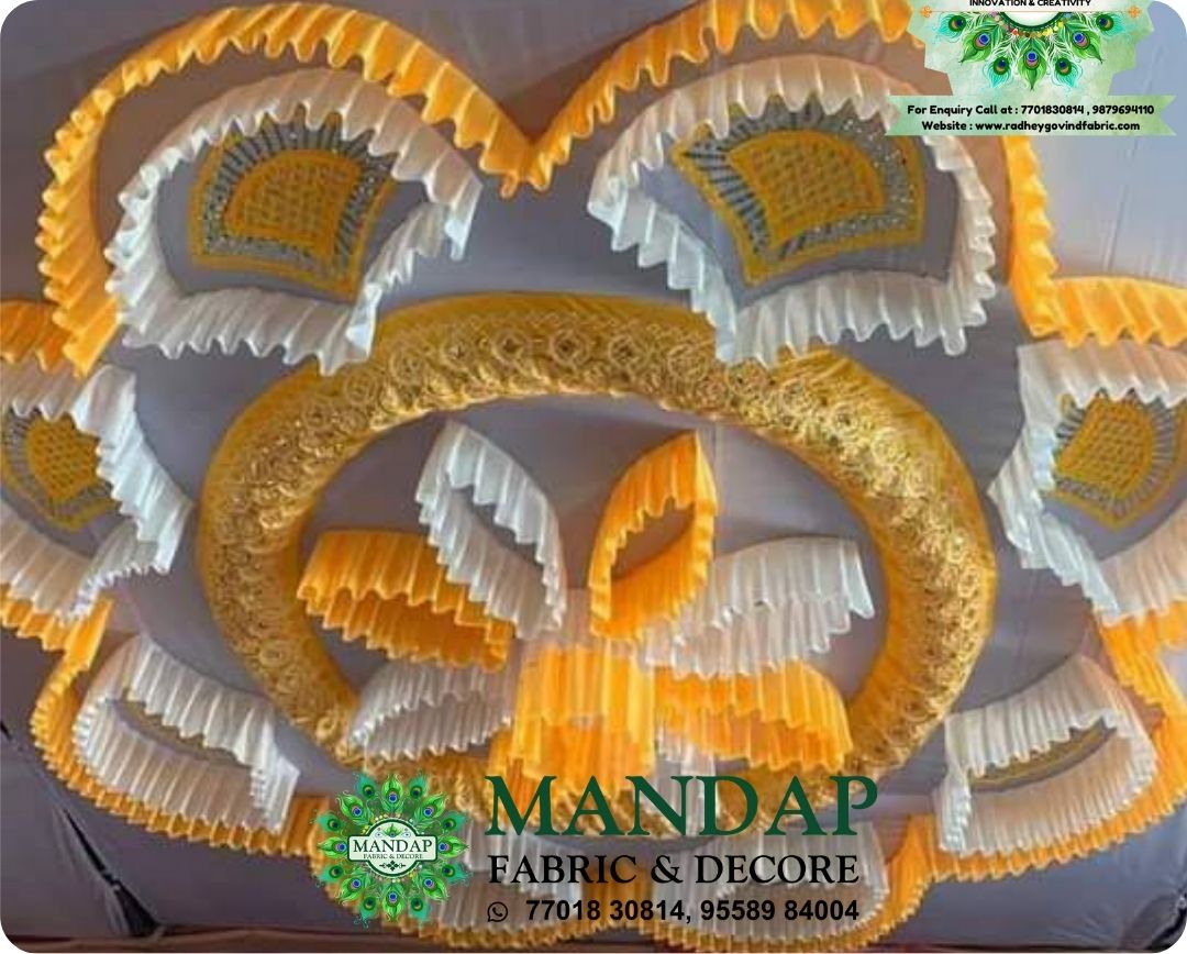 Ceiling Mandap Top Fabric 15ft * 15 Ft - Design No. (CMT - 020) - Customization Available