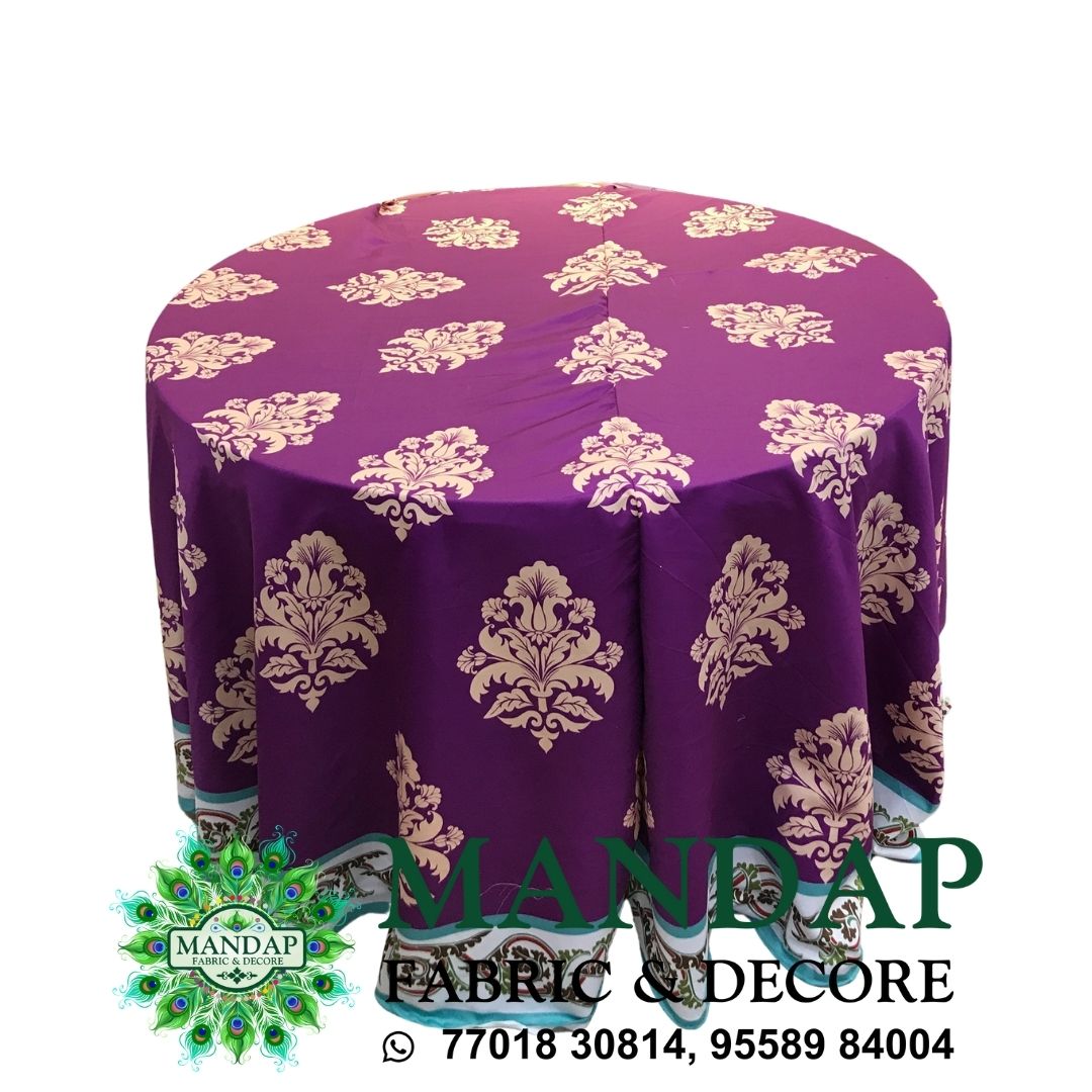 Digitally Printed Table Cover Premium 2 Way Stretch Fabric Design No. (TC - 020)