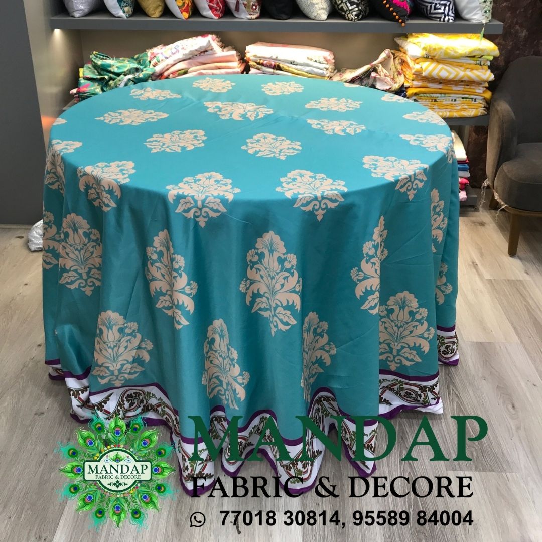 Digitally Printed Table Cover Premium 2 Way Stretch Fabric Design No. (TC - 021)