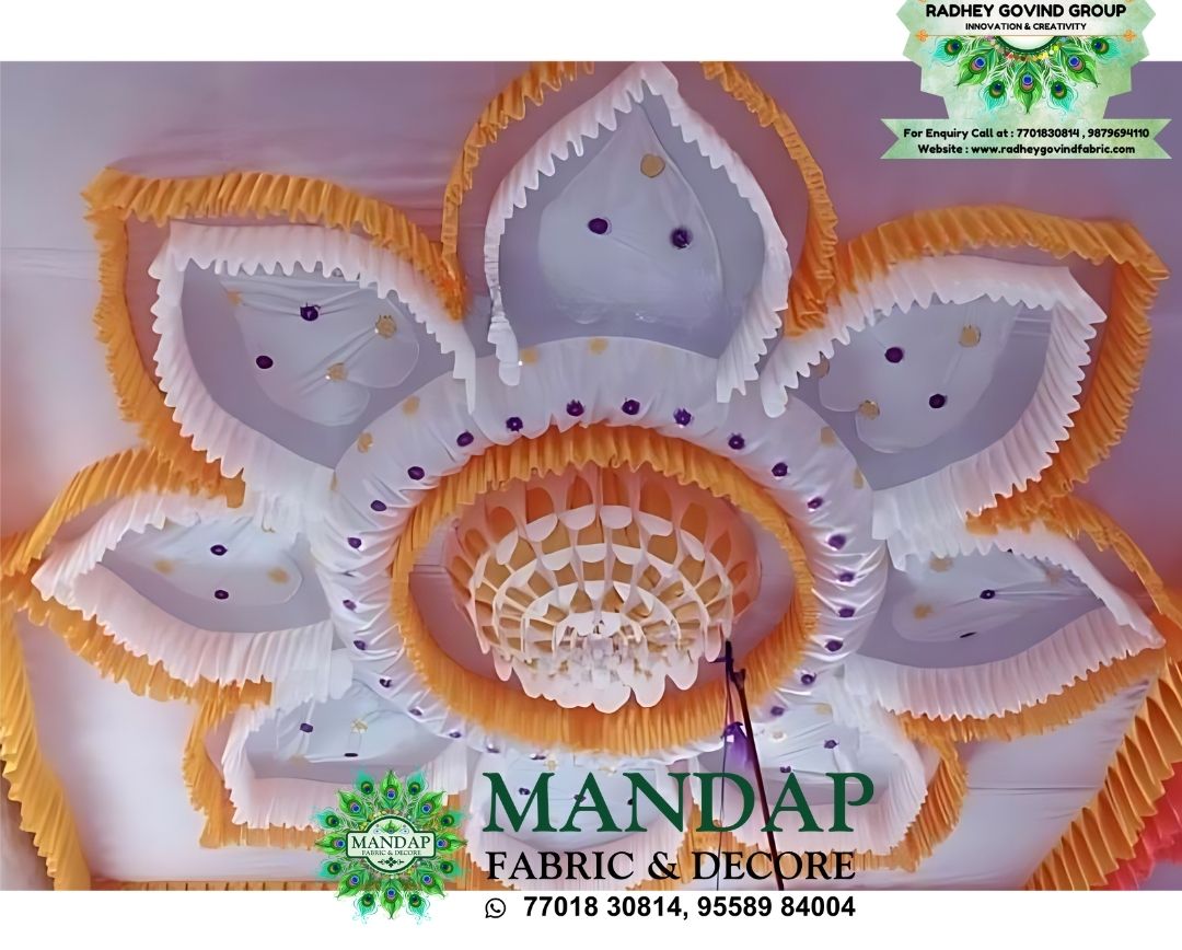 Ceiling Mandap Top Fabric 15ft * 15 Ft - Design No. (CMT - 022) - Customization Available