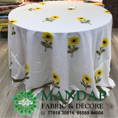 Digitally Printed Table Cover Premium 2 Way Stretch Fabric Design No. (TC - 022)