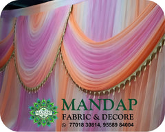 Mandap Sidewall Parda Fabric Design No.- (MSW -023) Made Of Bright Lycra - Customization Available