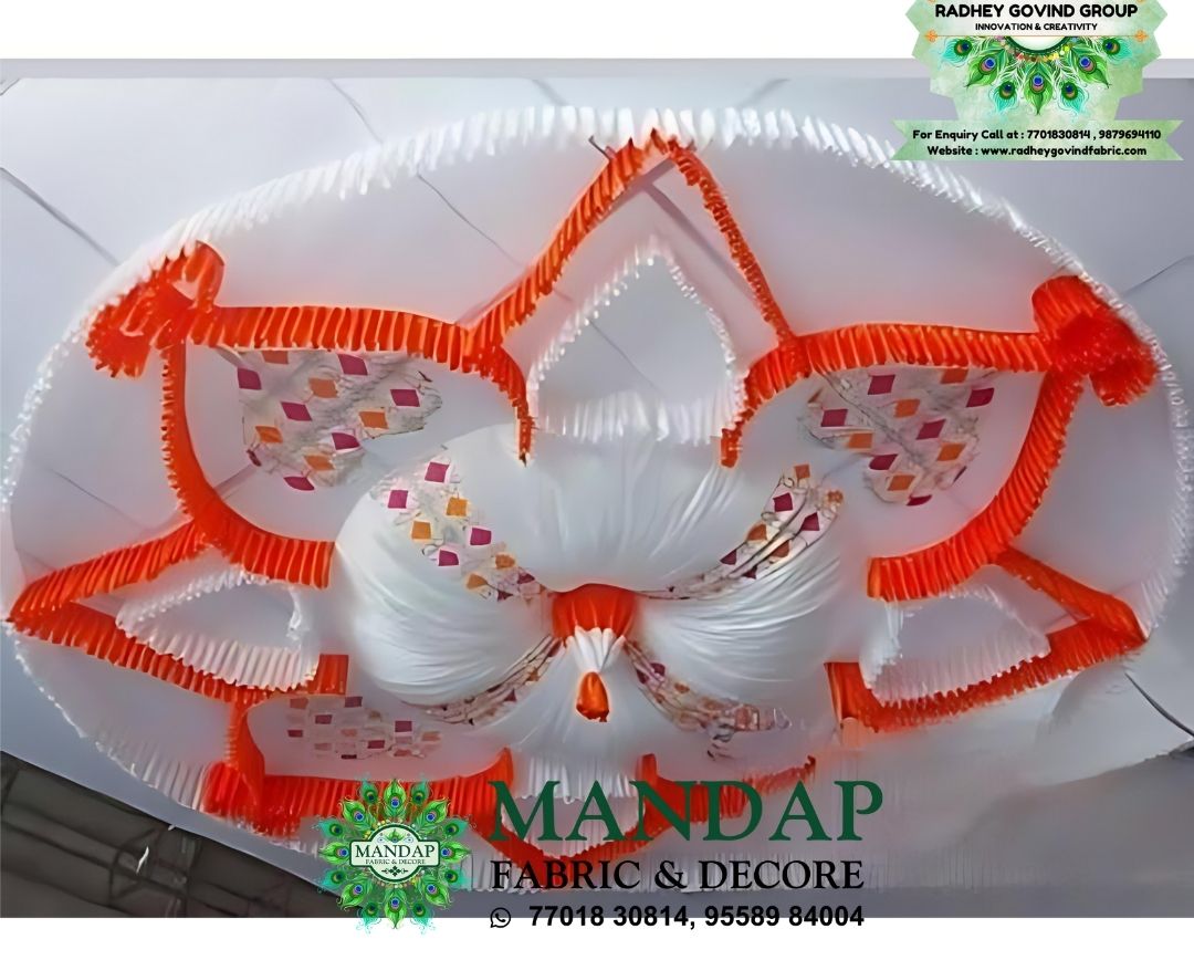 Ceiling Mandap Top Fabric 15ft * 15 Ft - Design No. (CMT - 024) - Customization Available (Copy)