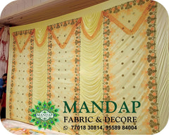 Mandap Sidewall Parda Fabric Design No.- (MSW -024) Made Of Bright Lycra - Customization Available