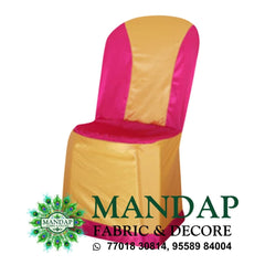 Chair Cover Dual Color Design (CC- 024) - Premium Chandni Fabric