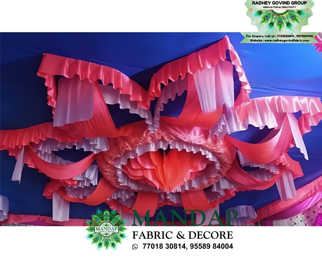 Ceiling Mandap Top Fabric 15ft * 15 Ft - Design No. (CMT - 025) - Customization Available