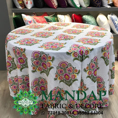 Digitally Printed Table Cover Premium 2 Way Stretch Fabric Design No. (TC - 026)