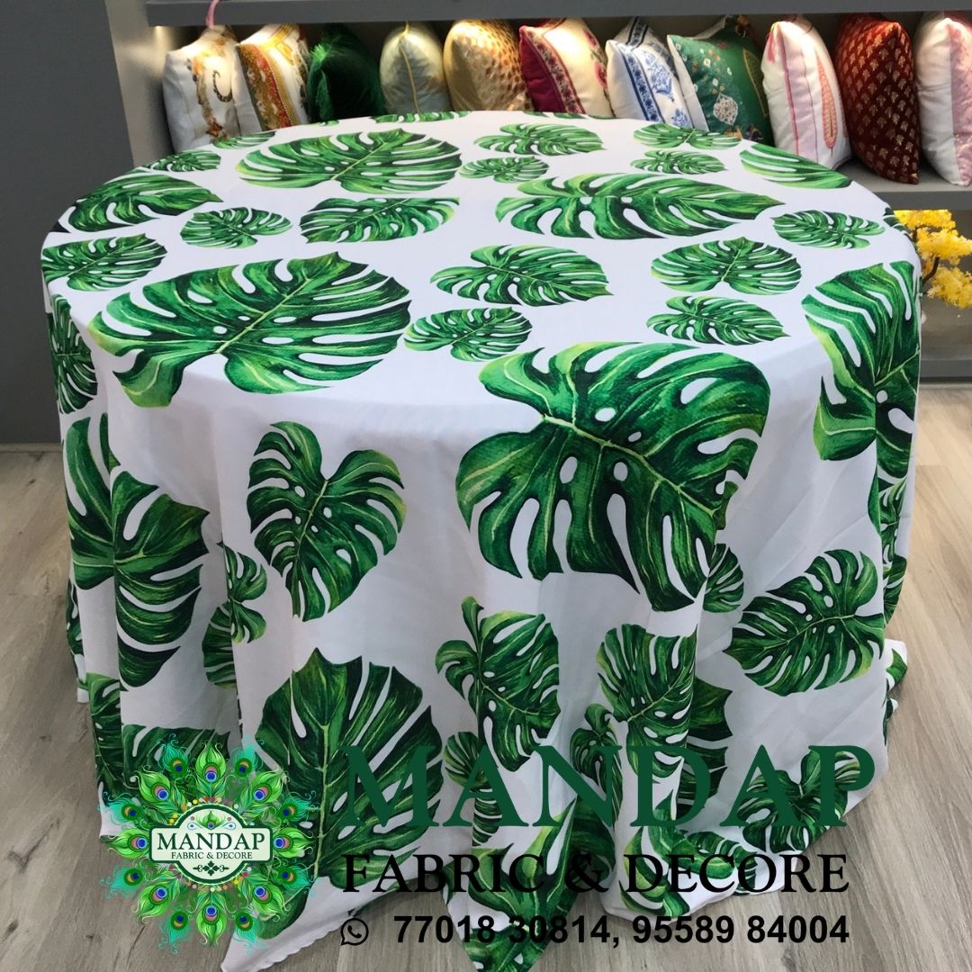 Digitally Printed Table Cover Premium 2 Way Stretch Fabric Design No. (TC - 027)