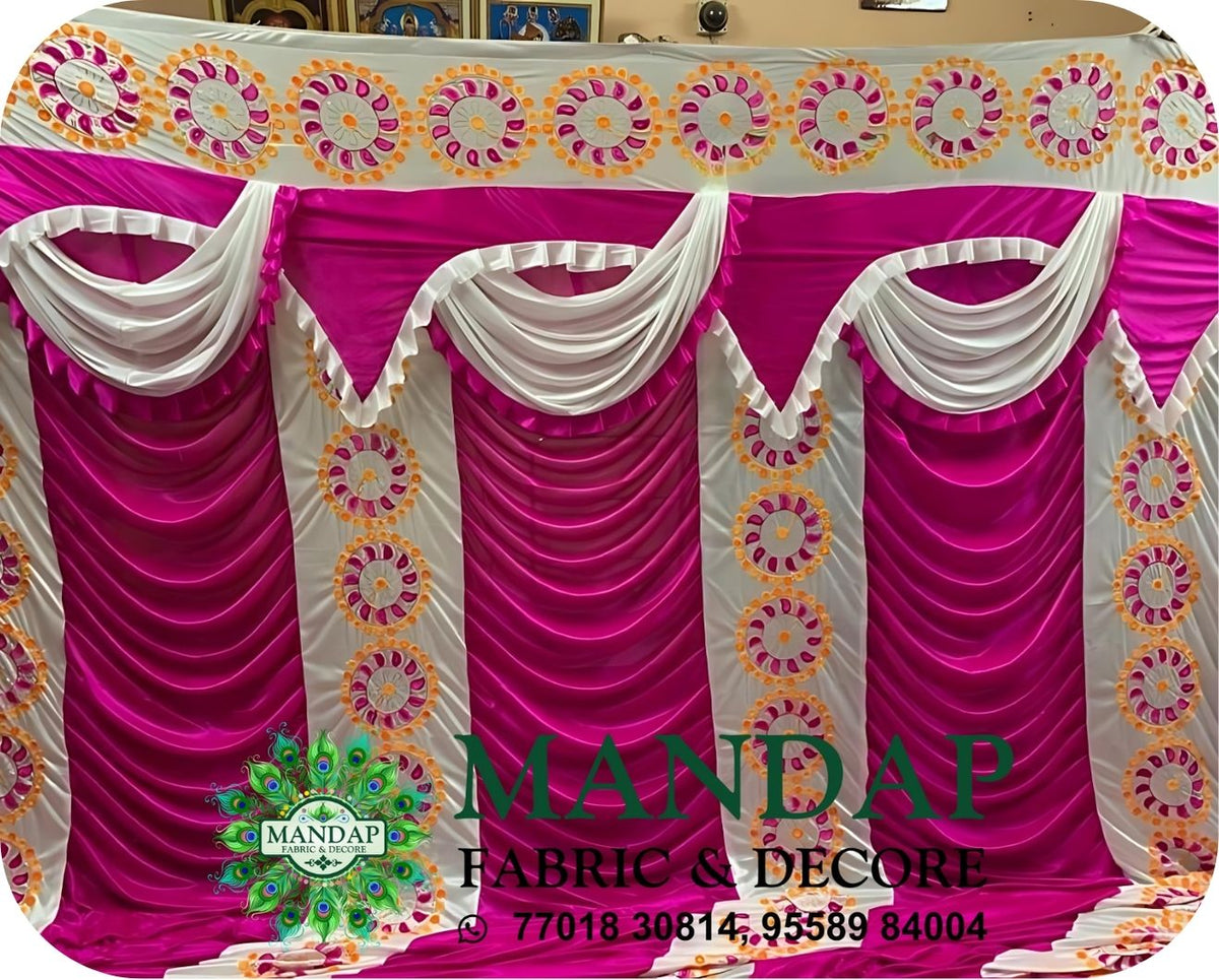 Mandap Sidewall Parda Fabric Design No.- (MSW -028) Made Of Bright Lycra - Customization Available