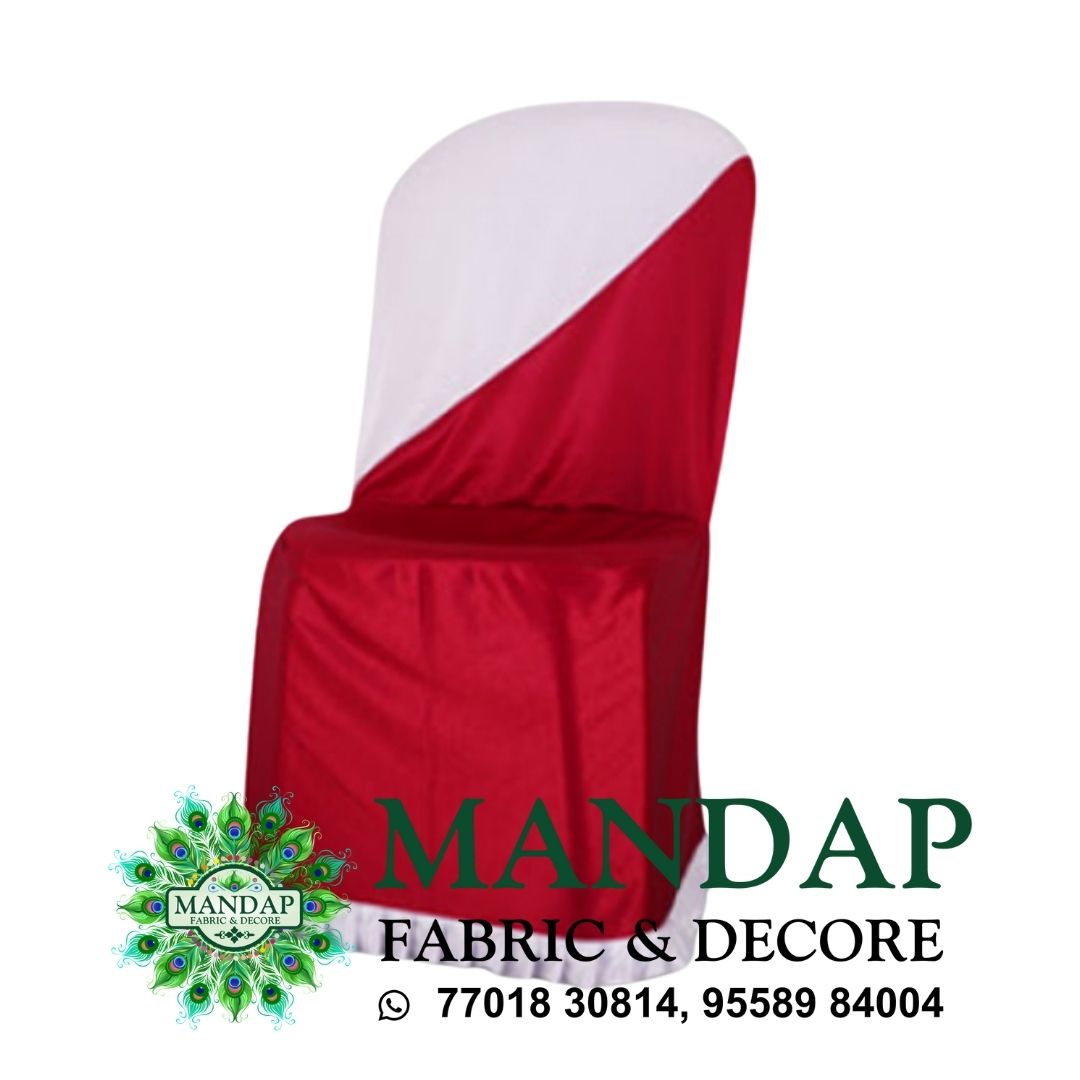 Chair Cover Dual Color Design (CC- 028) - Premium Chandni Fabric