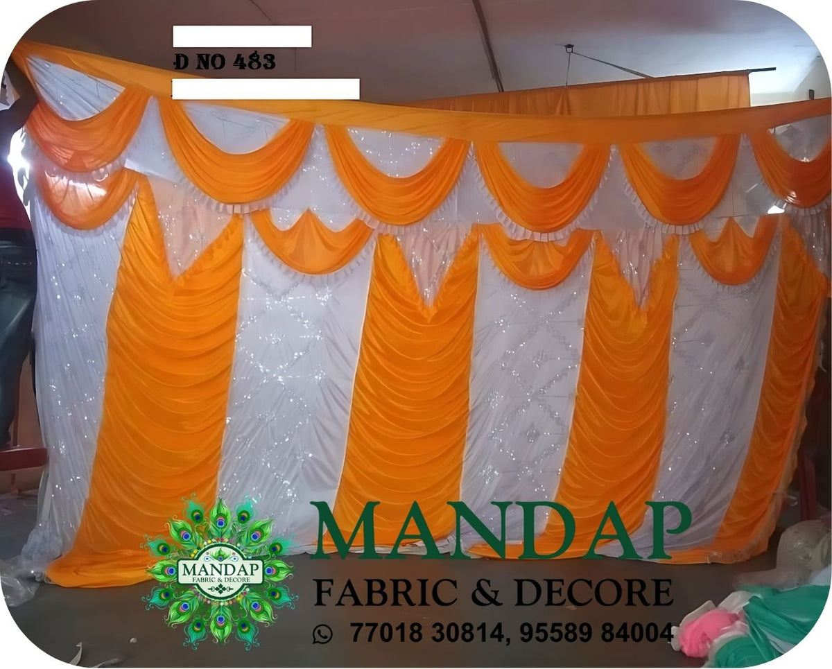 Mandap Sidewall Parda Fabric Design No.- (MSW -030) Made Of Bright Lycra - Customization Available