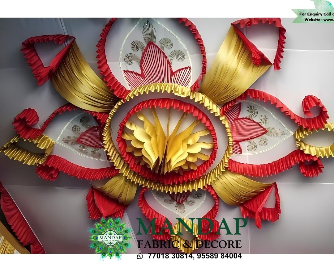 Ceiling Mandap Top Fabric 15ft * 15 Ft - Design No. (CMT - 031) - Customization Available