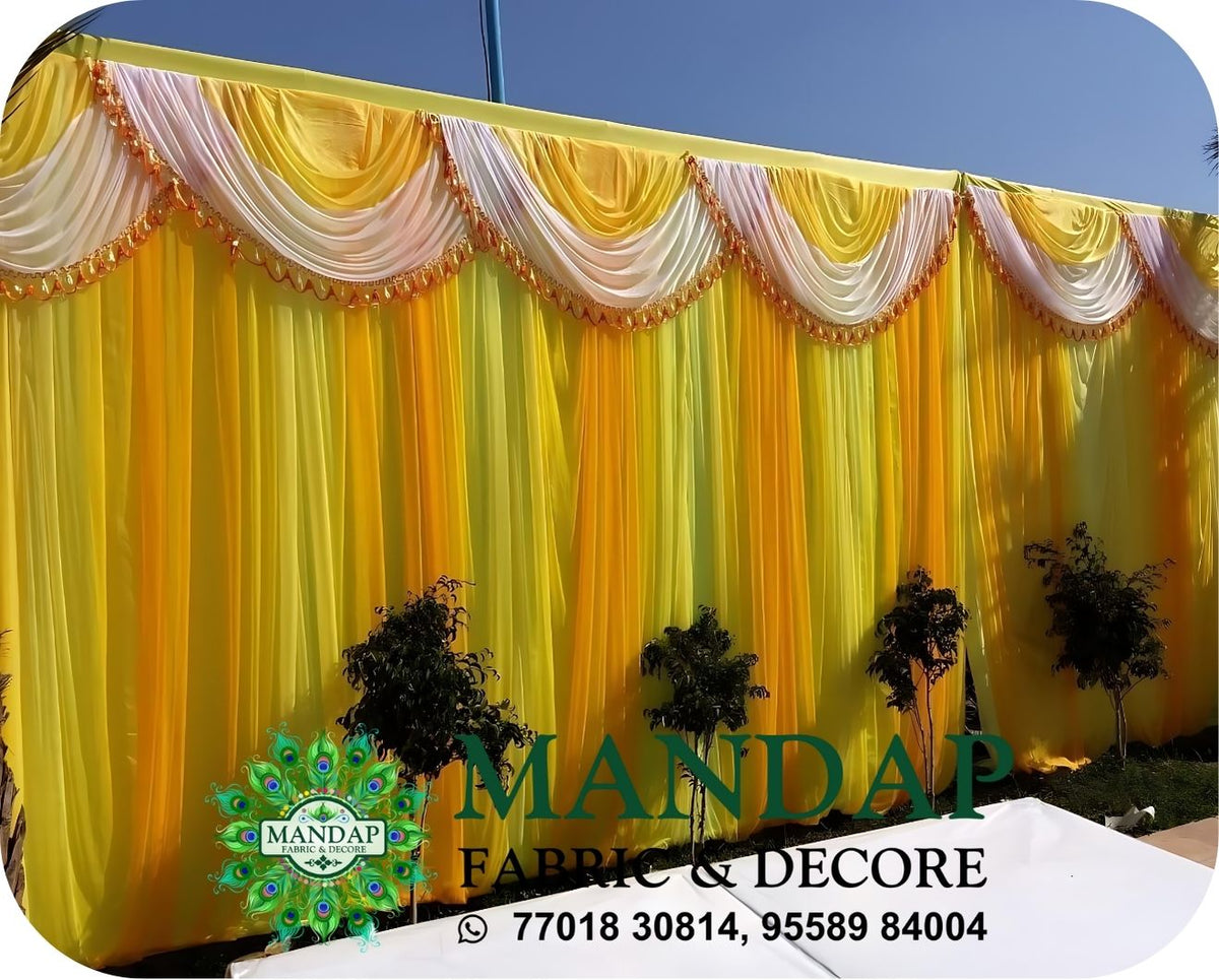 Mandap Sidewall Parda Fabric Design No.- (MSW -032) Made Of Bright Lycra - Customization Available