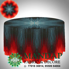 Digitally Printed Table Cover Premium 2 Way Stretch Fabric Design No. (TC - 032)