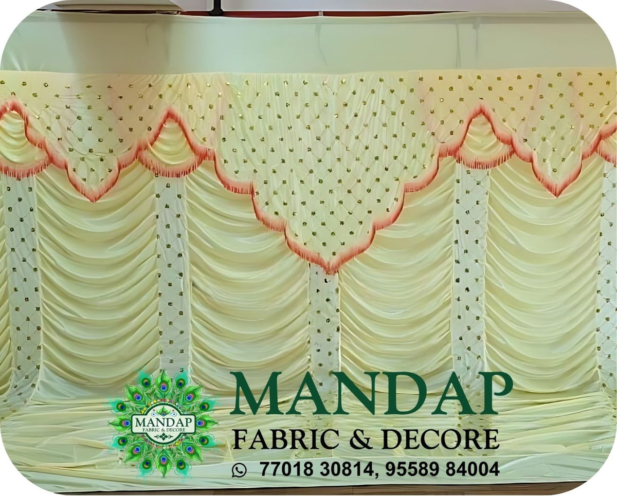 Mandap Sidewall Parda Fabric Design No.- (MSW -034) Made Of Bright Lycra - Customization Available