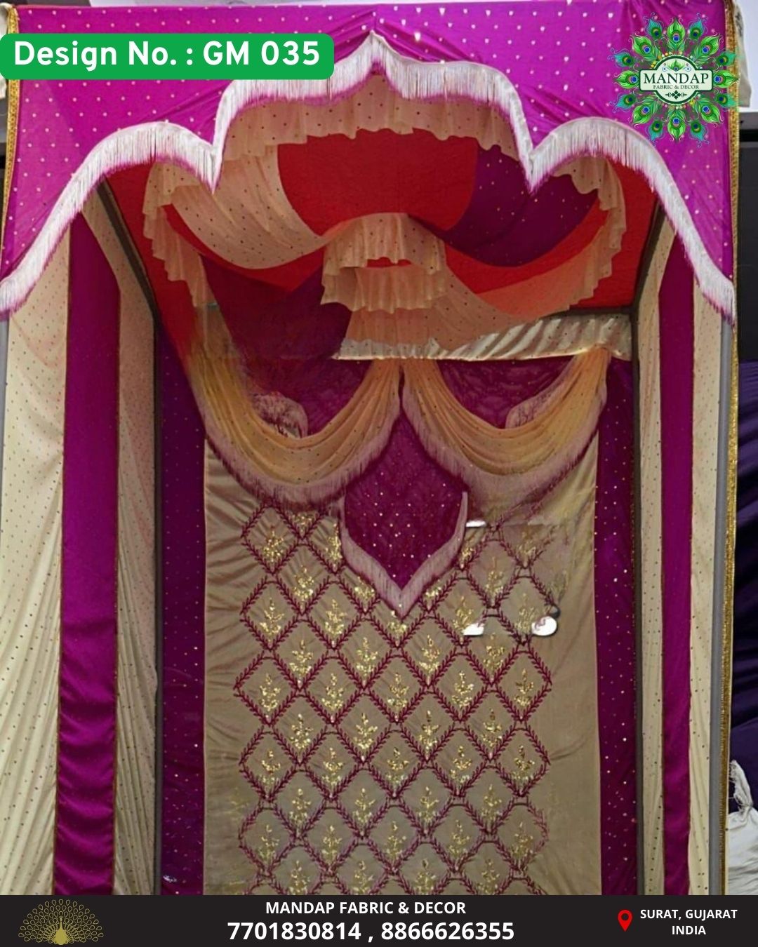 Ganpati Makhar Cloth - Design No. (GM - 035) - New Designs Customization Available