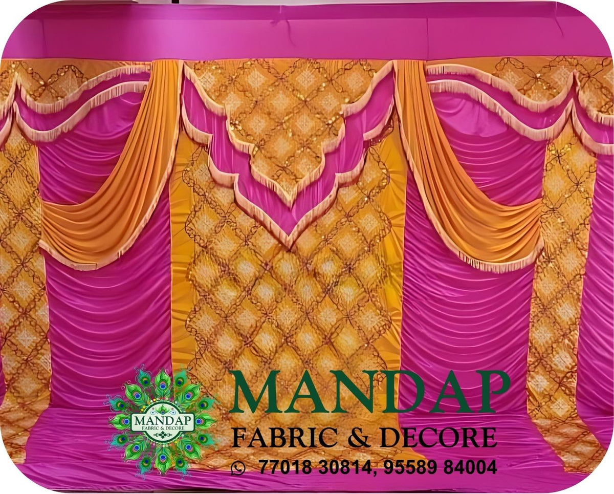 Mandap Sidewall Parda Fabric Design No.- (MSW -036) Made Of Bright Lycra - Customization Available