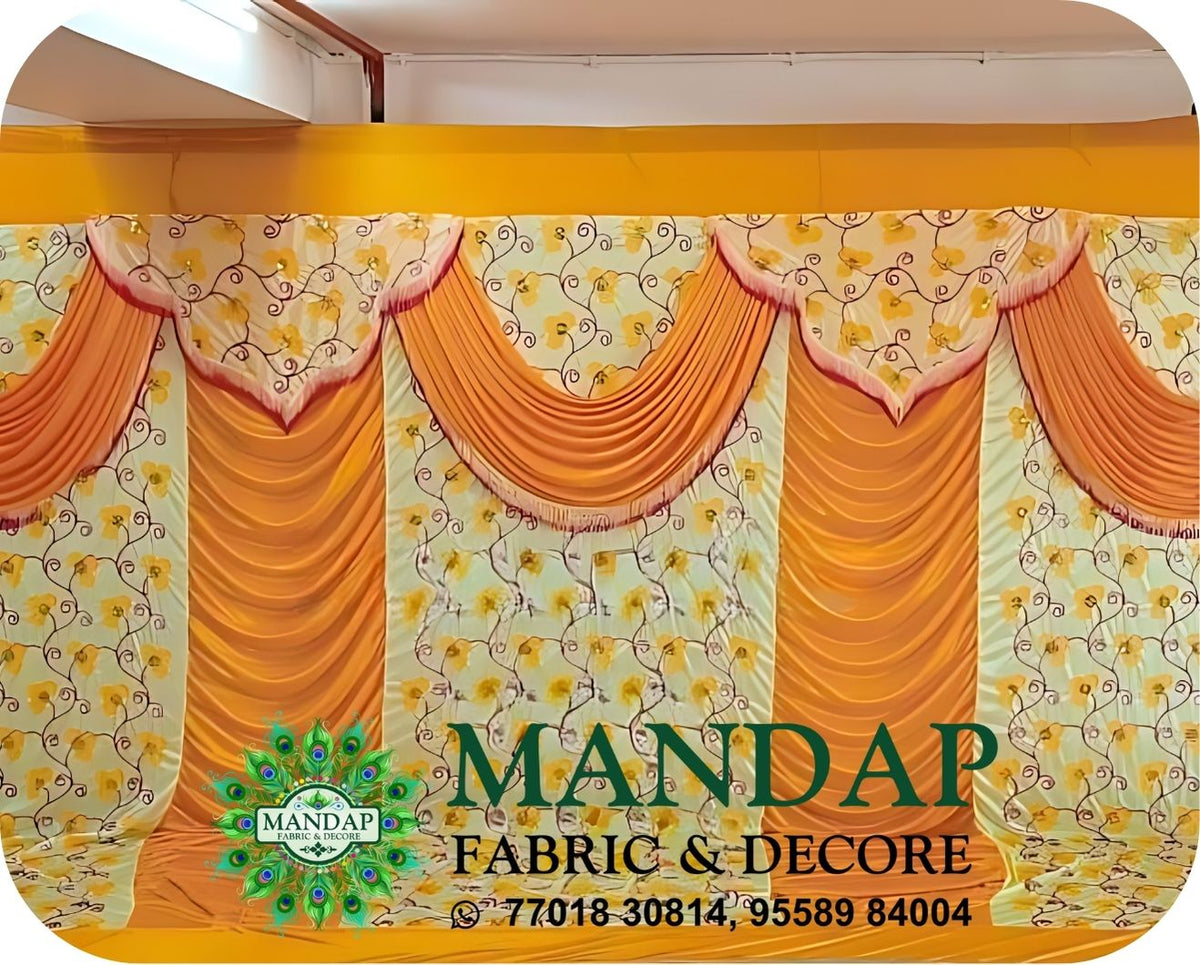 Mandap Sidewall Parda Fabric Design No.- (MSW -037) Made Of Bright Lycra - Customization Available