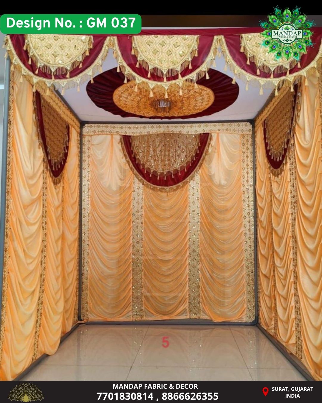 Ganpati Makhar Cloth - Design No. (GM - 037) - New Designs Customization Available