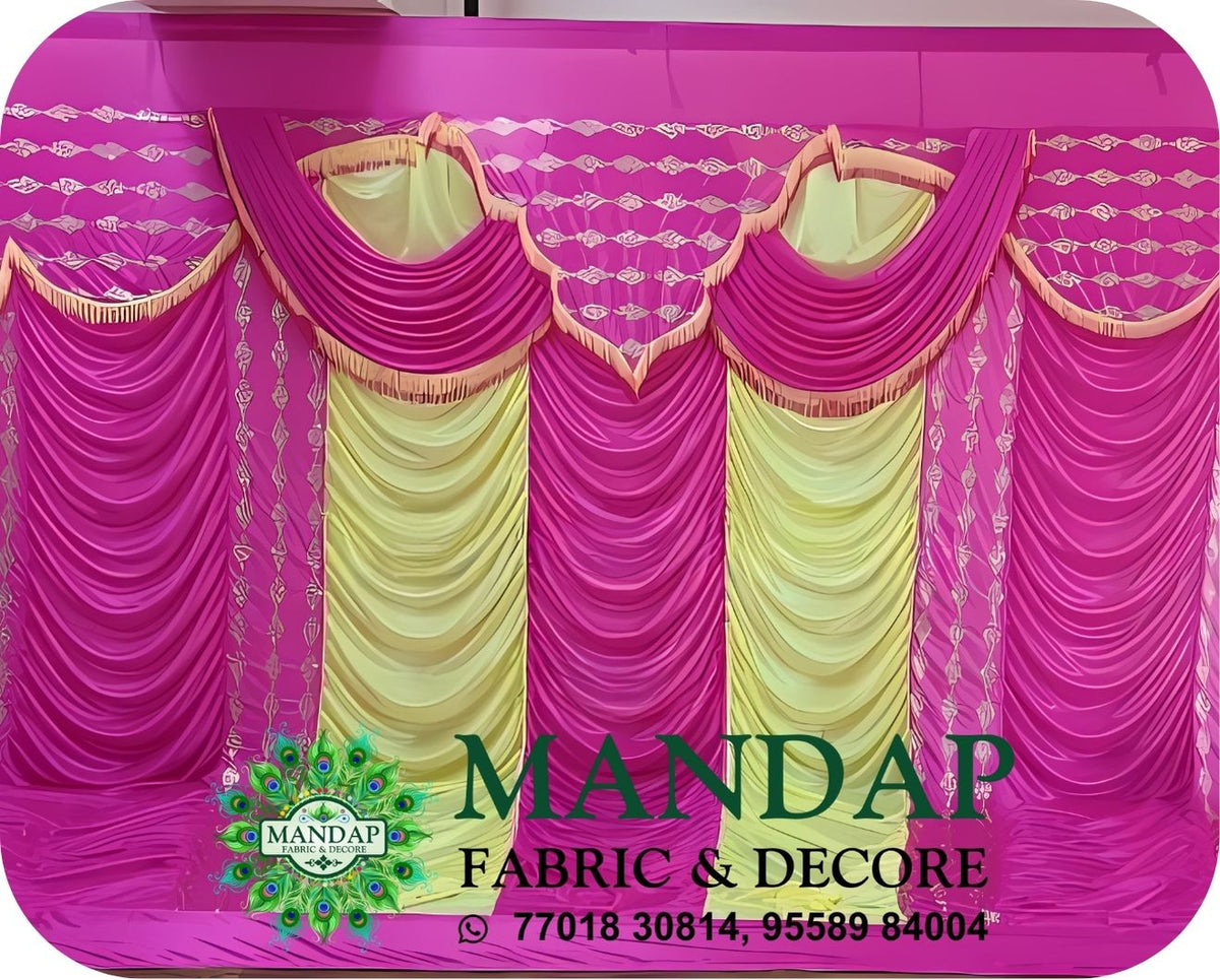 Mandap Sidewall Parda Fabric Design No.- (MSW -039) Made Of Bright Lycra - Customization Available