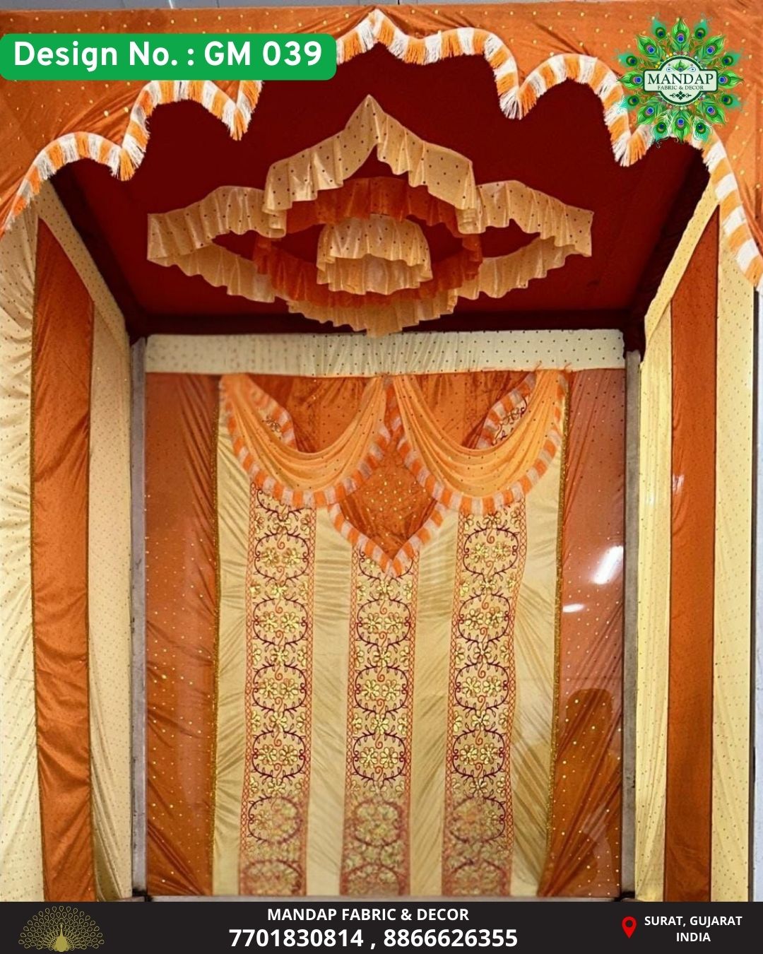 Ganpati Makhar Cloth - Design No. (GM - 039) - New Designs Customization Available